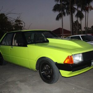 lime green retro car
