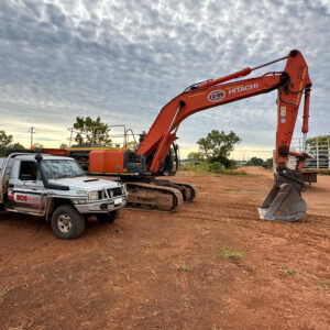 Hitachi Excavator with BDS Mechanical Ute