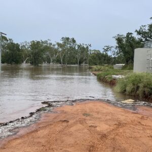 BDS Mechanical UTE in Doomadgee with a flooded road